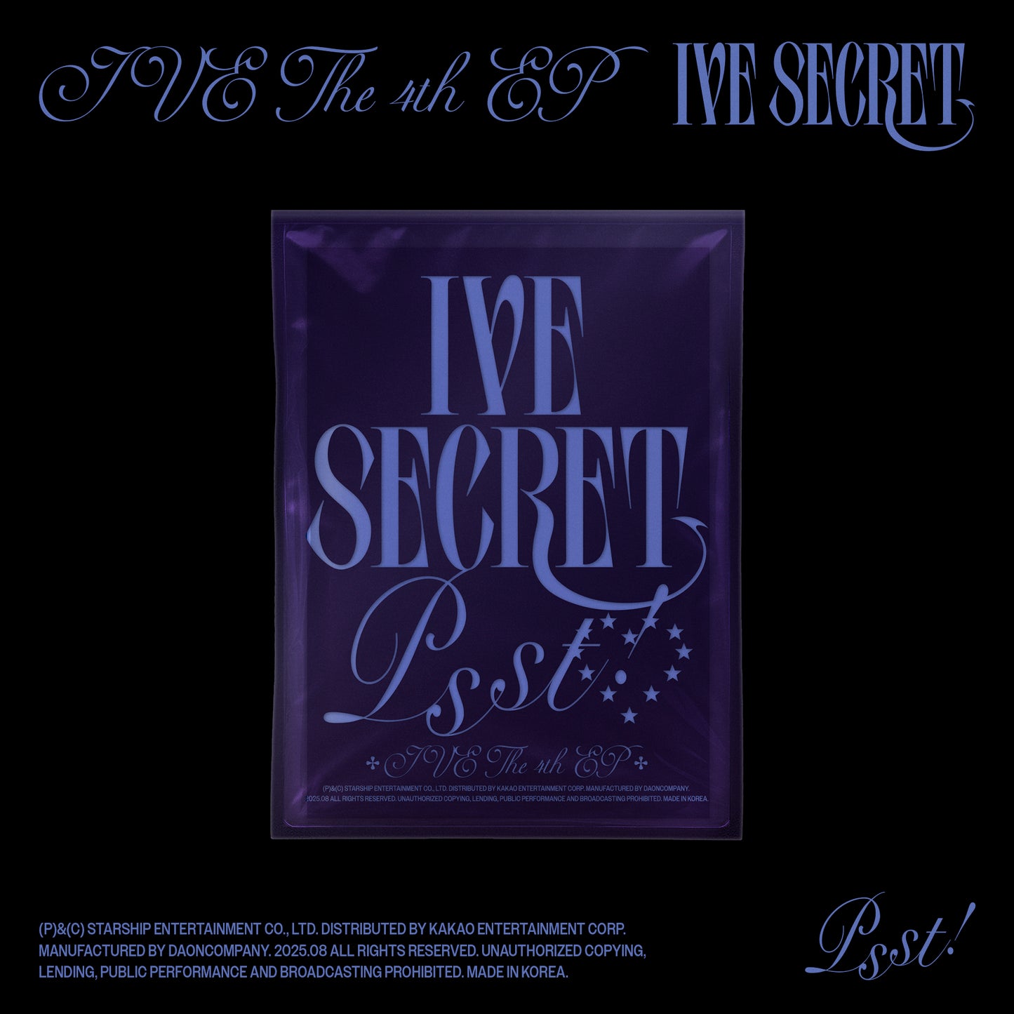 (Psst! ver.) IVE THE 4th EP IVE SECRET (D2C Signed Exclusive)