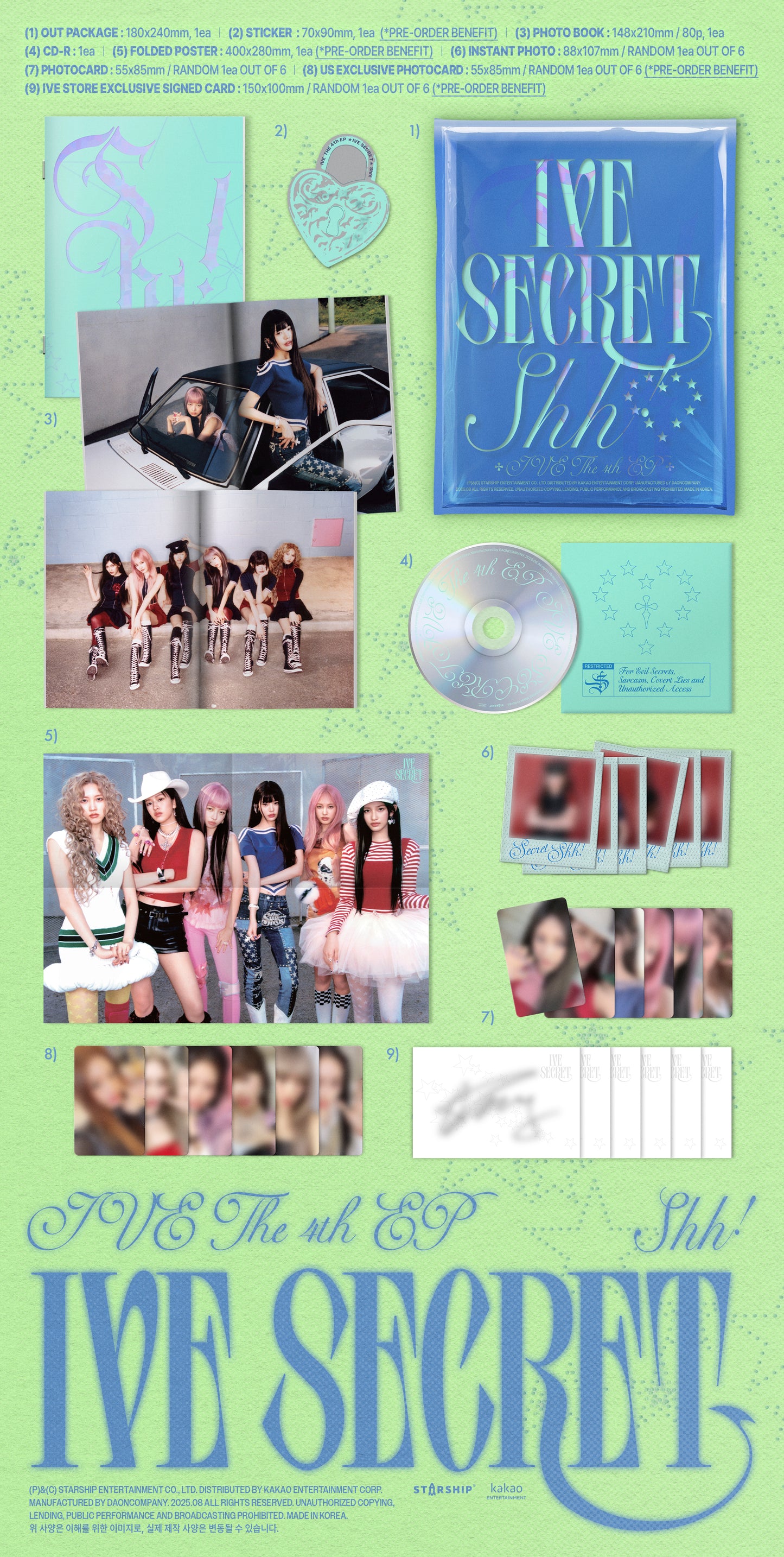(Shh ver.) IVE THE 4th EP IVE SECRET (D2C Signed Exclusive)