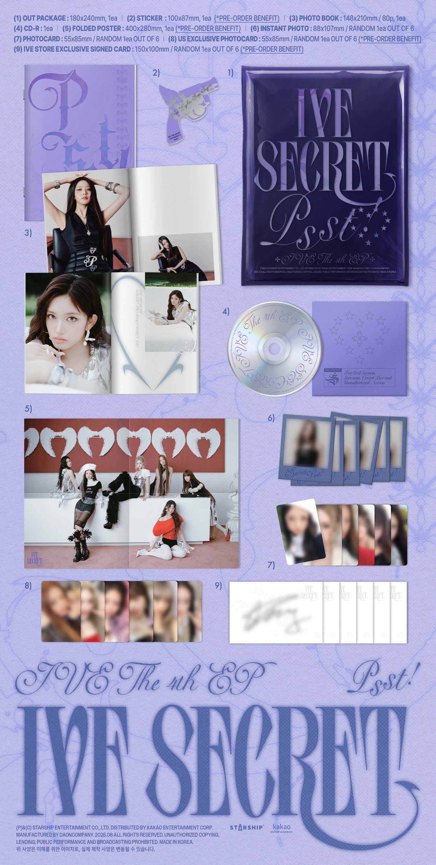 (Psst! ver.) IVE THE 4th EP IVE SECRET (D2C Signed Exclusive)